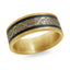 14K Yellow Gold with Carbon Fiber Ring from the Noir Collection by Malo