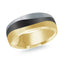 14K Yellow Gold with 14K White Gold Ring from the Noir Collection by Malo