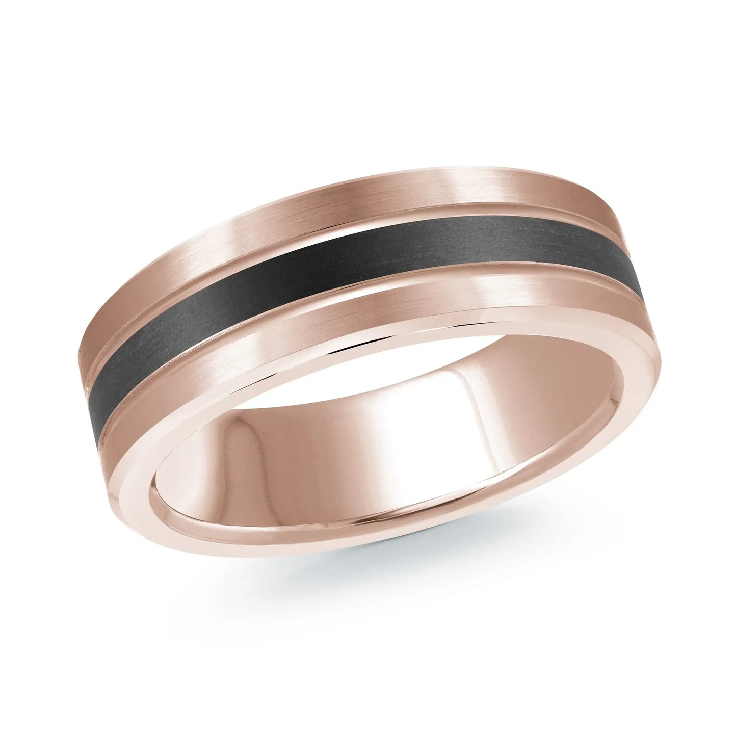 14K Rose Gold Ring from the Noir Collection by Malo