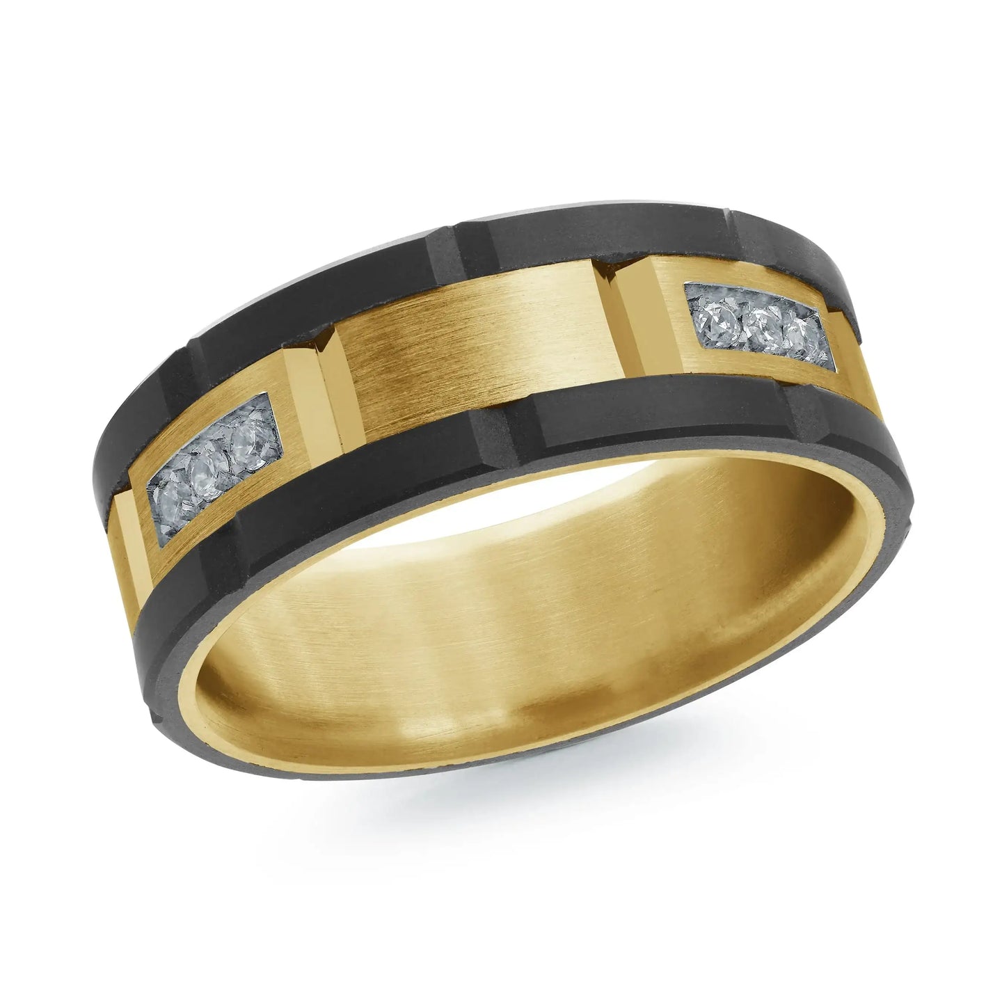 14K Yellow Gold Ring from the Noir Collection by Malo