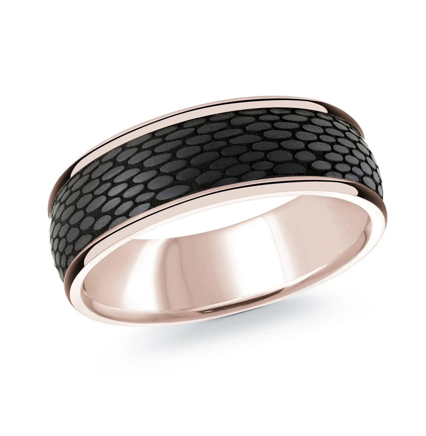 14K Rose Gold Ring from the Noir Collection by Malo