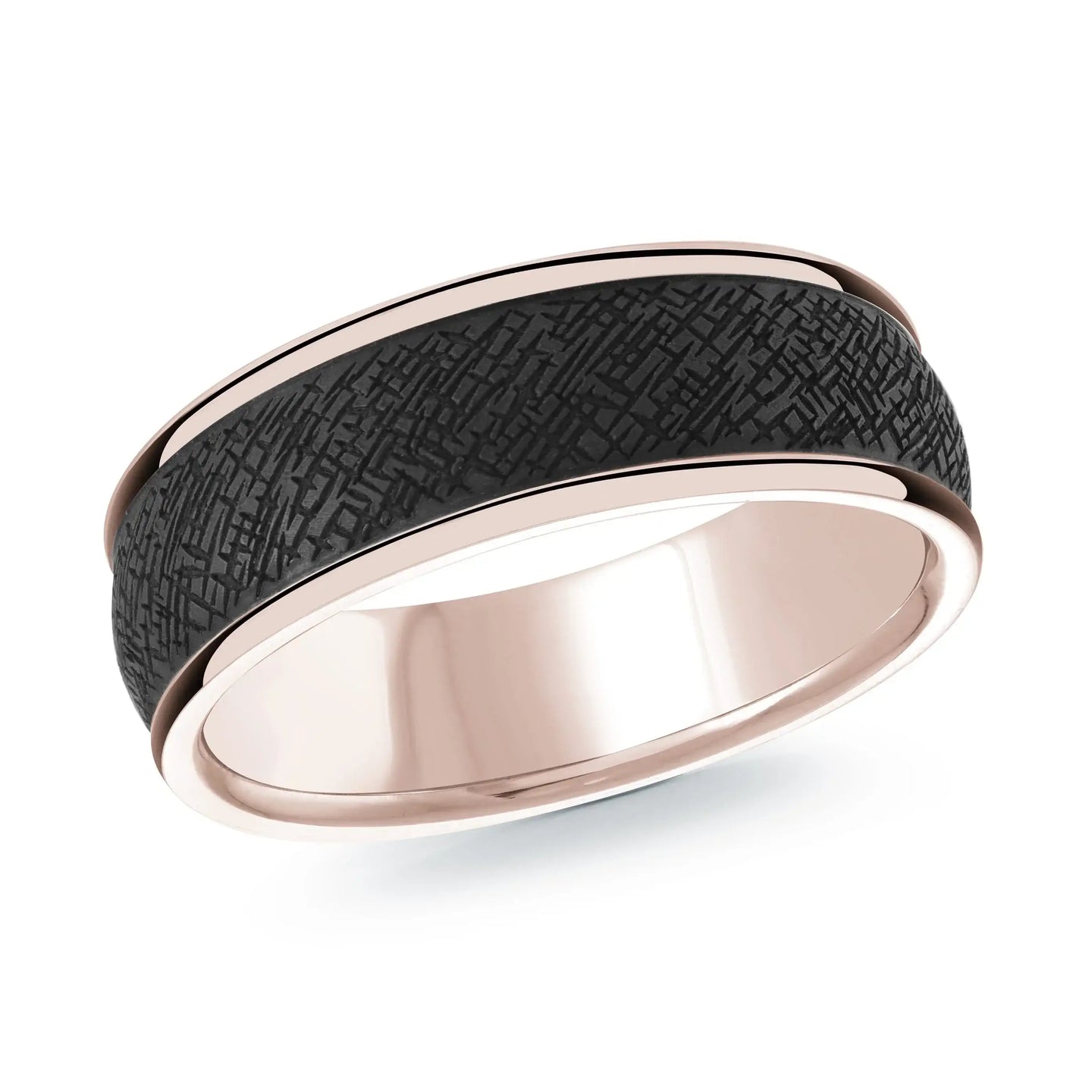 14K Rose Gold Ring from the Noir Collection by Malo