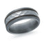 Tantalum with Carbon Fiber and 14K White Gold Ring from the Tantalum Collection by Malo