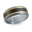 14K Yellow Gold with Carbon Fiber Ring from the Tantalum Collection by Malo