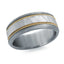 14K Yellow Gold with 14K White Gold Ring from the Tantalum Collection by Malo