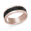 14K Rose Gold Ring from the Titanium Collection by Malo
