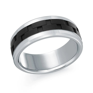 14K White Gold Ring from the Titanium Collection by Malo