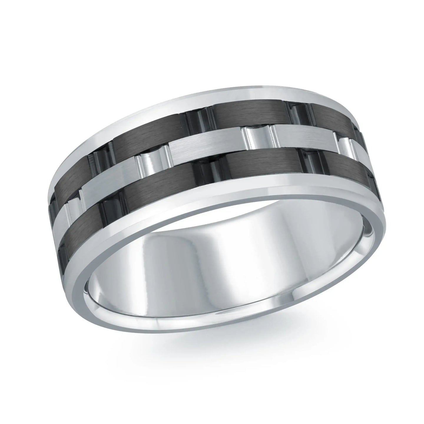 14K White Gold Ring from the Titanium Collection by Malo