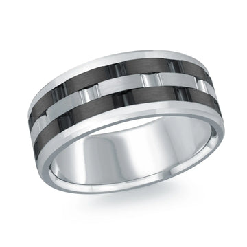 14K White Gold Ring from the Titanium Collection by Malo