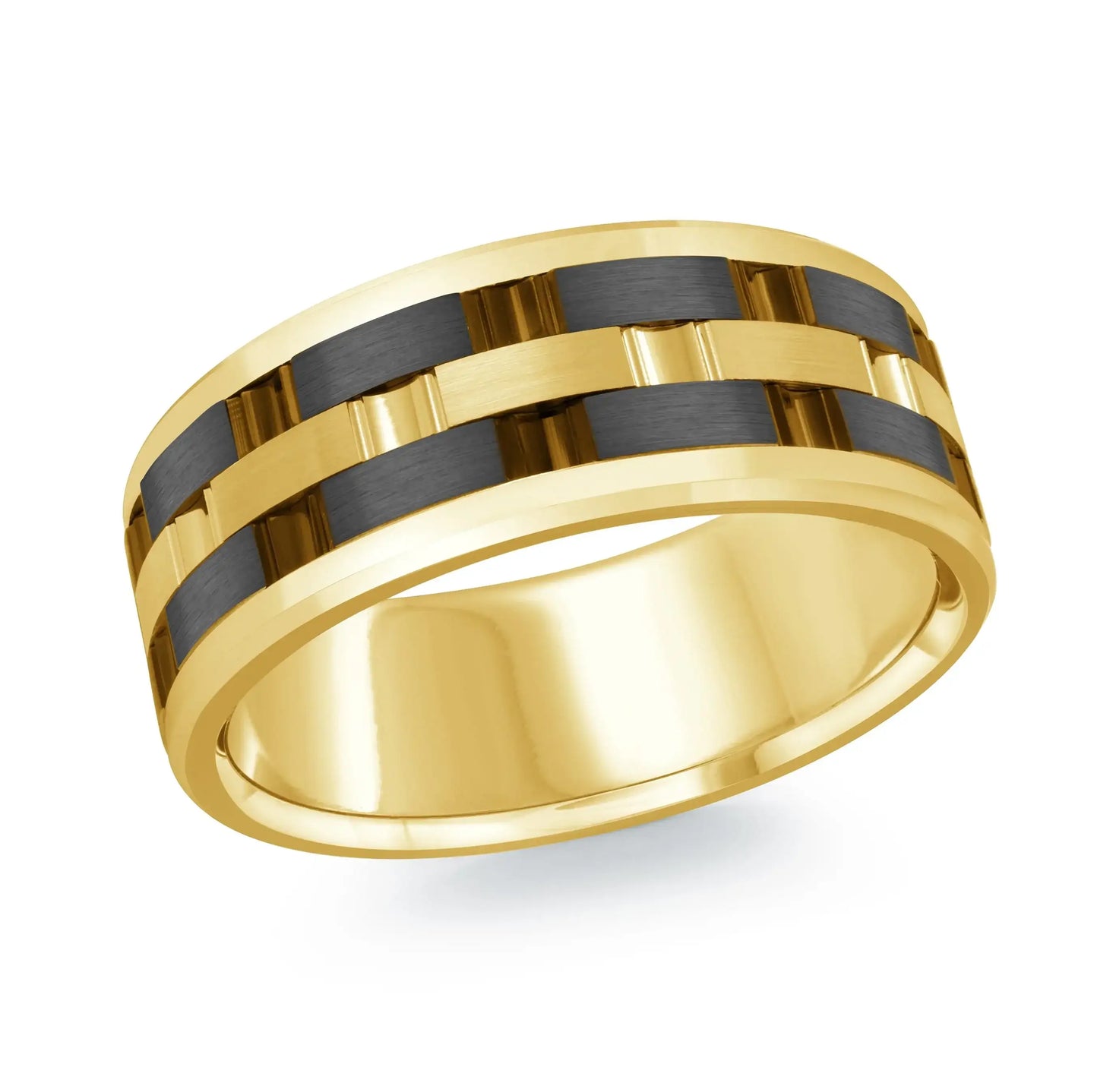14K Yellow Gold Ring from the Titanium Collection by Malo