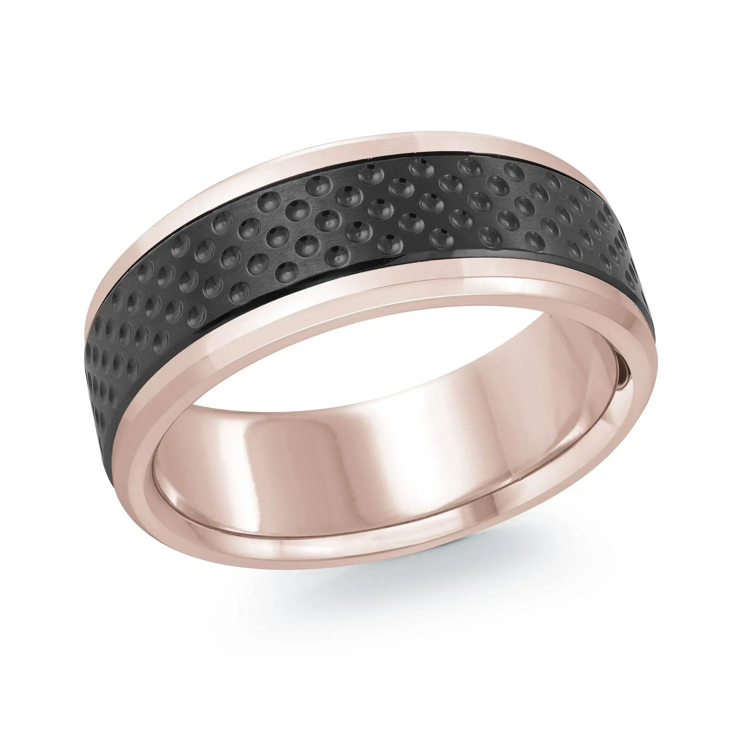 14K Rose Gold Ring from the Titanium Collection by Malo