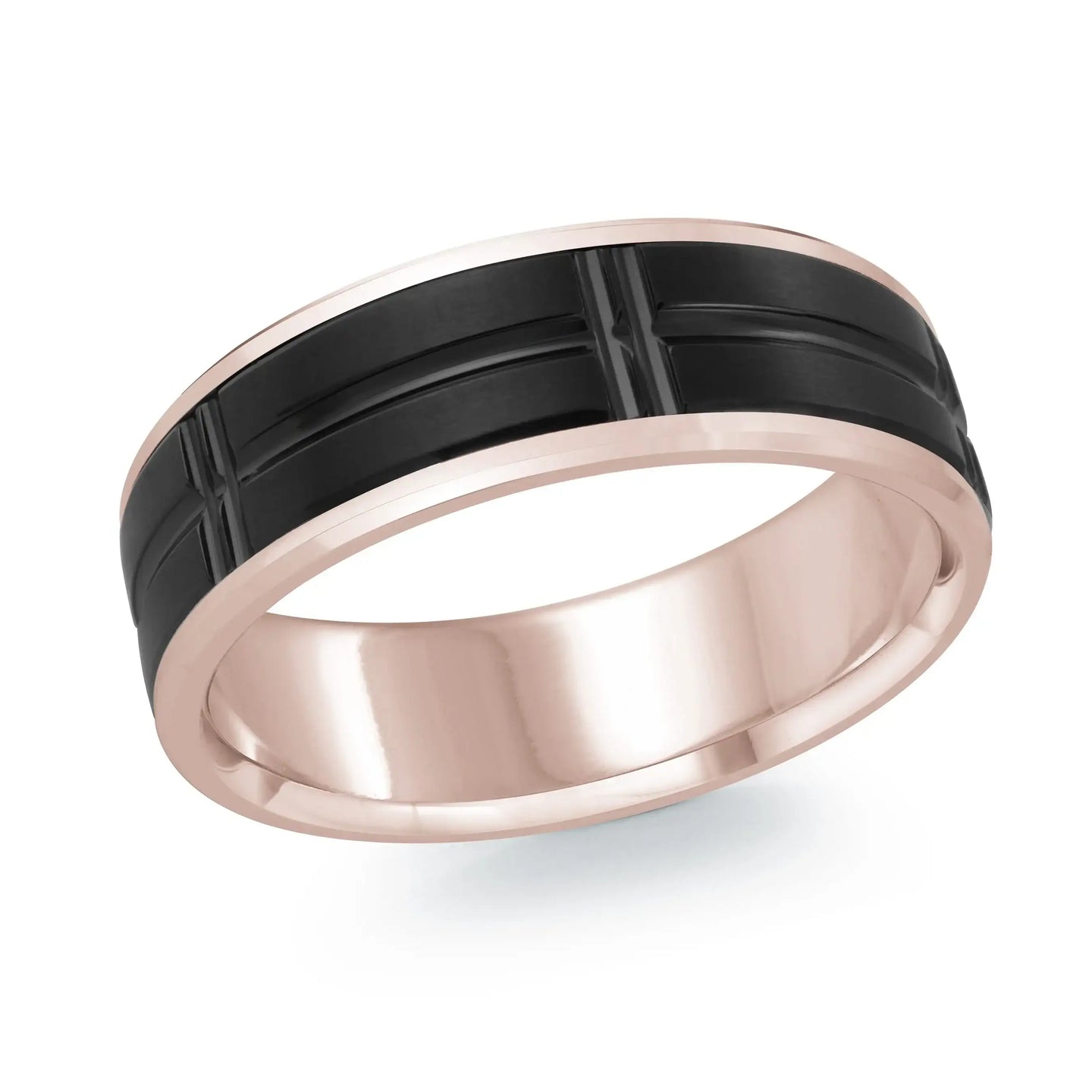 14K Rose Gold Ring from the Titanium Collection by Malo