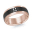 14K Rose Gold Ring from the Titanium Collection by Malo