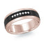 14K Rose Gold Ring from the Titanium Collection by Malo