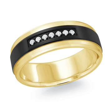 14K Yellow Gold Ring from the Titanium Collection by Malo