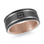 Titanium with 14K Rose Gold and Carbon Fiber Ring from the Titanium Collection by Malo