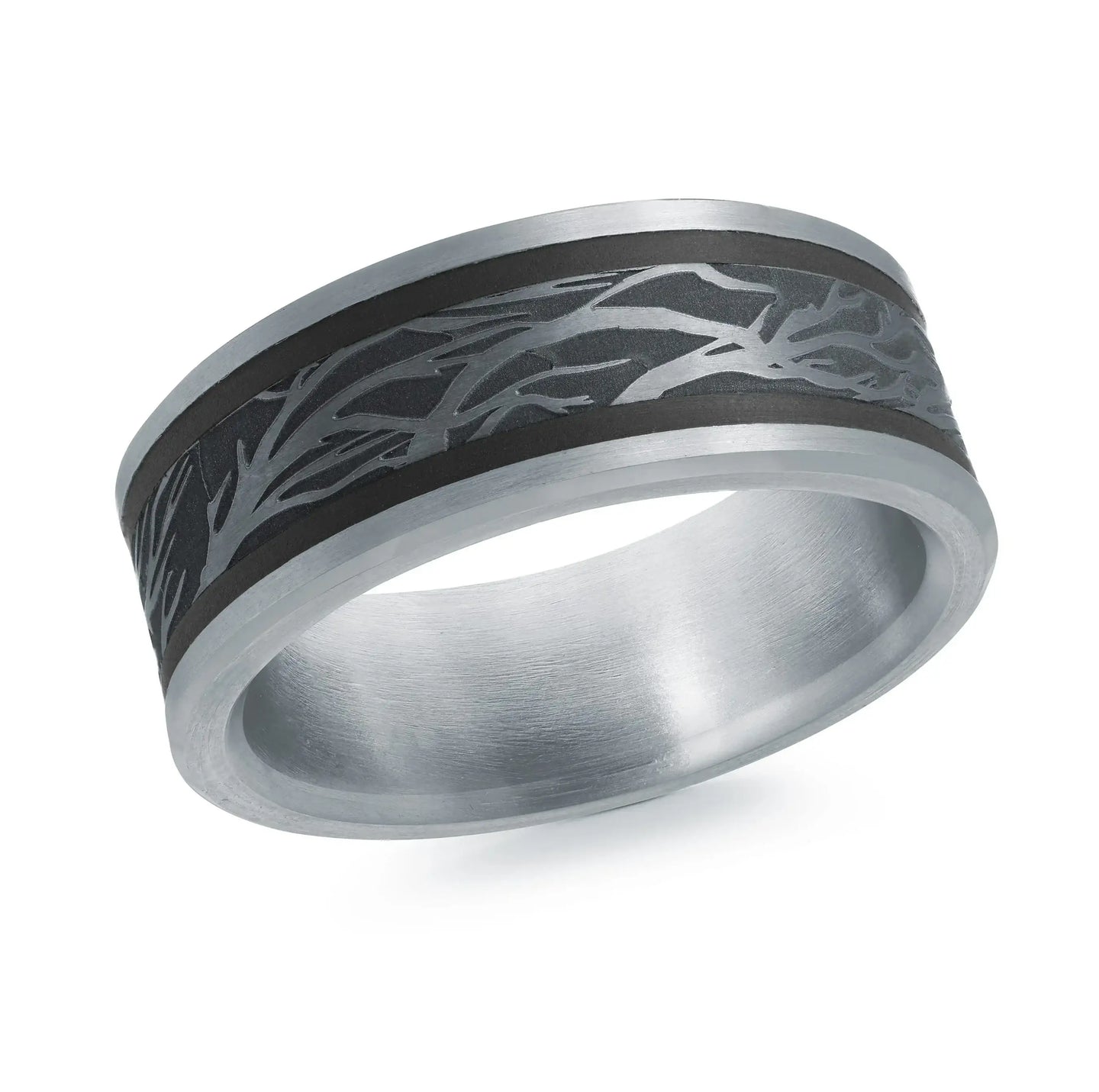 14K White Gold Ring from the Tantalum Collection by Malo