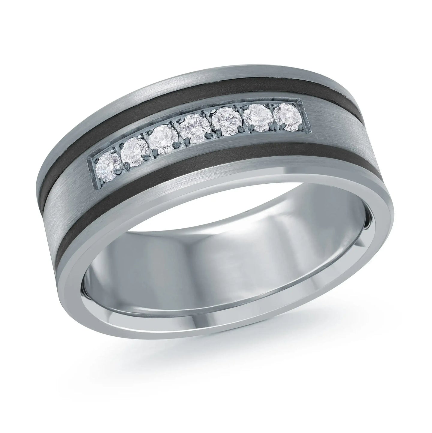 14K White Gold Ring from the Tantalum Collection by Malo