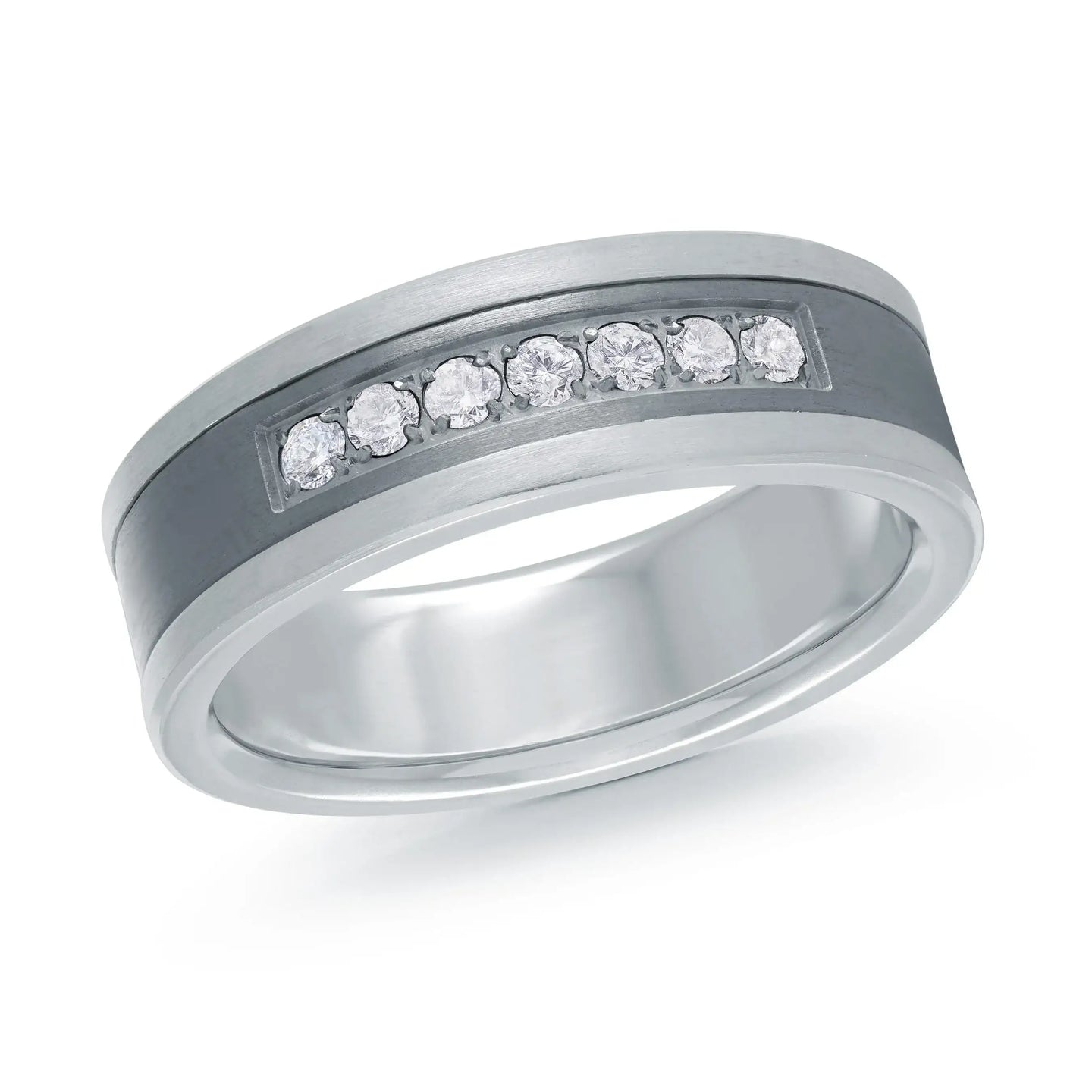 14K White Gold Ring from the Tantalum Collection by Malo