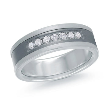 14K White Gold Ring from the Tantalum Collection by Malo