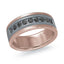 14K Rose Gold with Carbon Fiber Ring from the Tantalum Collection by Malo
