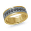 14K Yellow Gold with Carbon Fiber Ring from the Tantalum Collection by Malo
