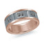 14K Rose Gold with Carbon Fiber Ring from the Tantalum Collection by Malo
