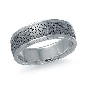 14K White Gold Ring from the Tantalum Collection by Malo