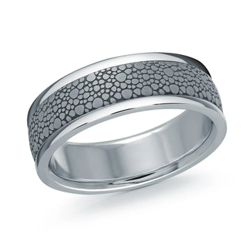 14K White Gold Ring from the Tantalum Collection by Malo