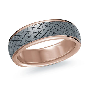 14K Rose Gold Ring from the Tantalum Collection by Malo