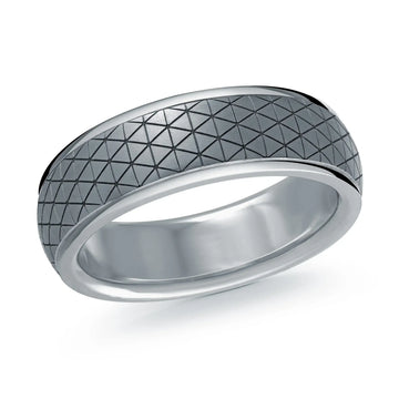 14K White Gold Ring from the Tantalum Collection by Malo
