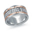 14K White Gold with 14K Rose Gold Ring from the Tantalum Collection by Malo
