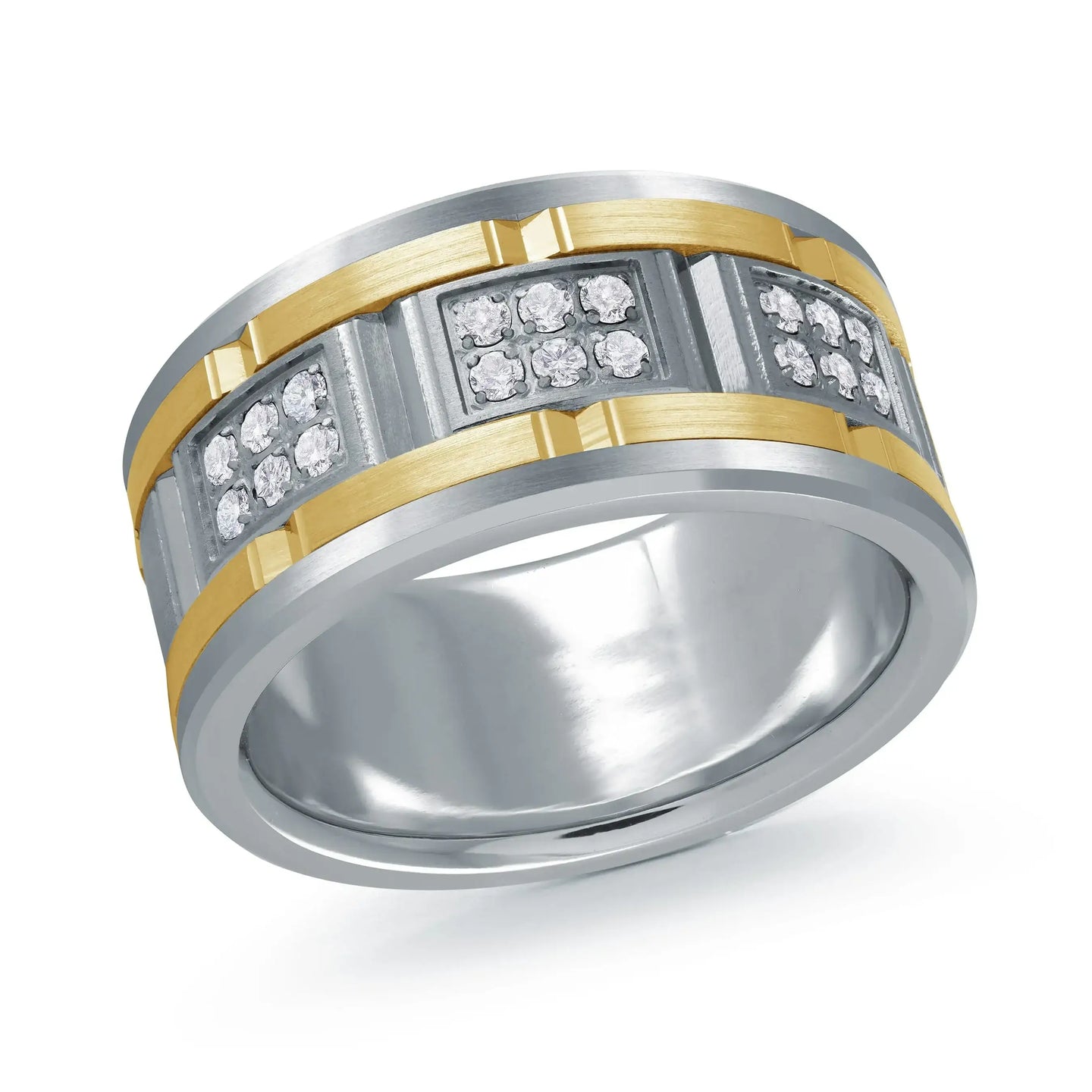 14K White Gold with 14K Yellow Gold Ring from the Tantalum Collection by Malo