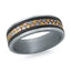 14K White Gold with Tri-Metal Weave Ring from the Tantalum Collection by Malo