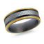 14K Yellow Gold with 14K White Gold Ring from the Tantalum Collection by Malo