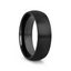 MARAUDER Domed Brushed Finish Black Titanium Men’s Wedding Band - 6mm & 8mm