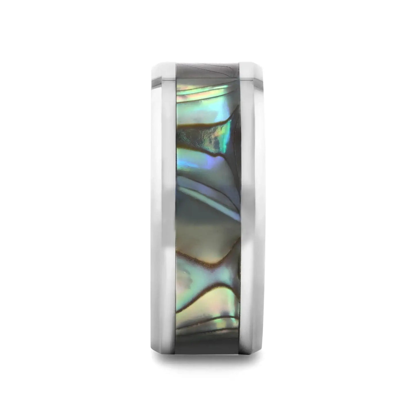 MAUI Tungsten Wedding Band with Mother of Pearl Inlay - 4mm - 10mm - Larson Jewelers