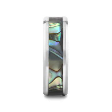 MAUI Tungsten Wedding Band with Mother of Pearl Inlay - 4mm - 10mm - Larson Jewelers