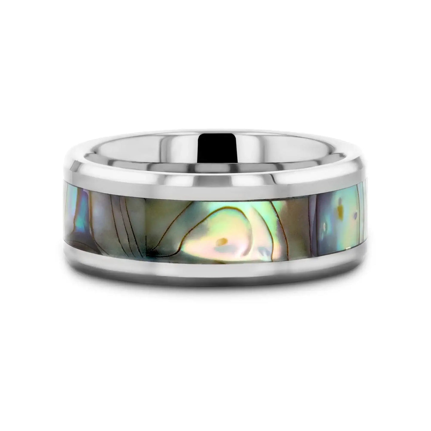 MAUI Tungsten Wedding Band with Mother of Pearl Inlay - 4mm - 10mm - Larson Jewelers