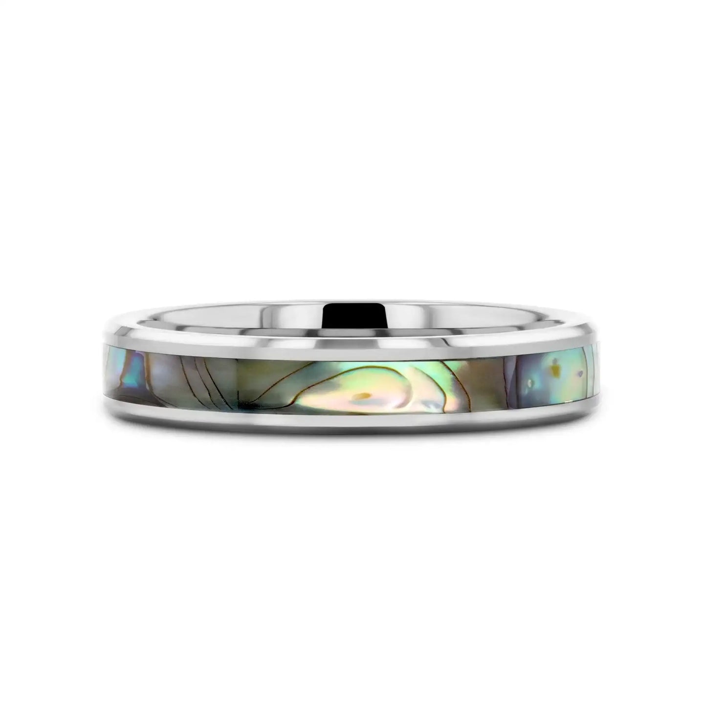 MAUI Tungsten Wedding Band with Mother of Pearl Inlay - 4mm - 10mm - Larson Jewelers
