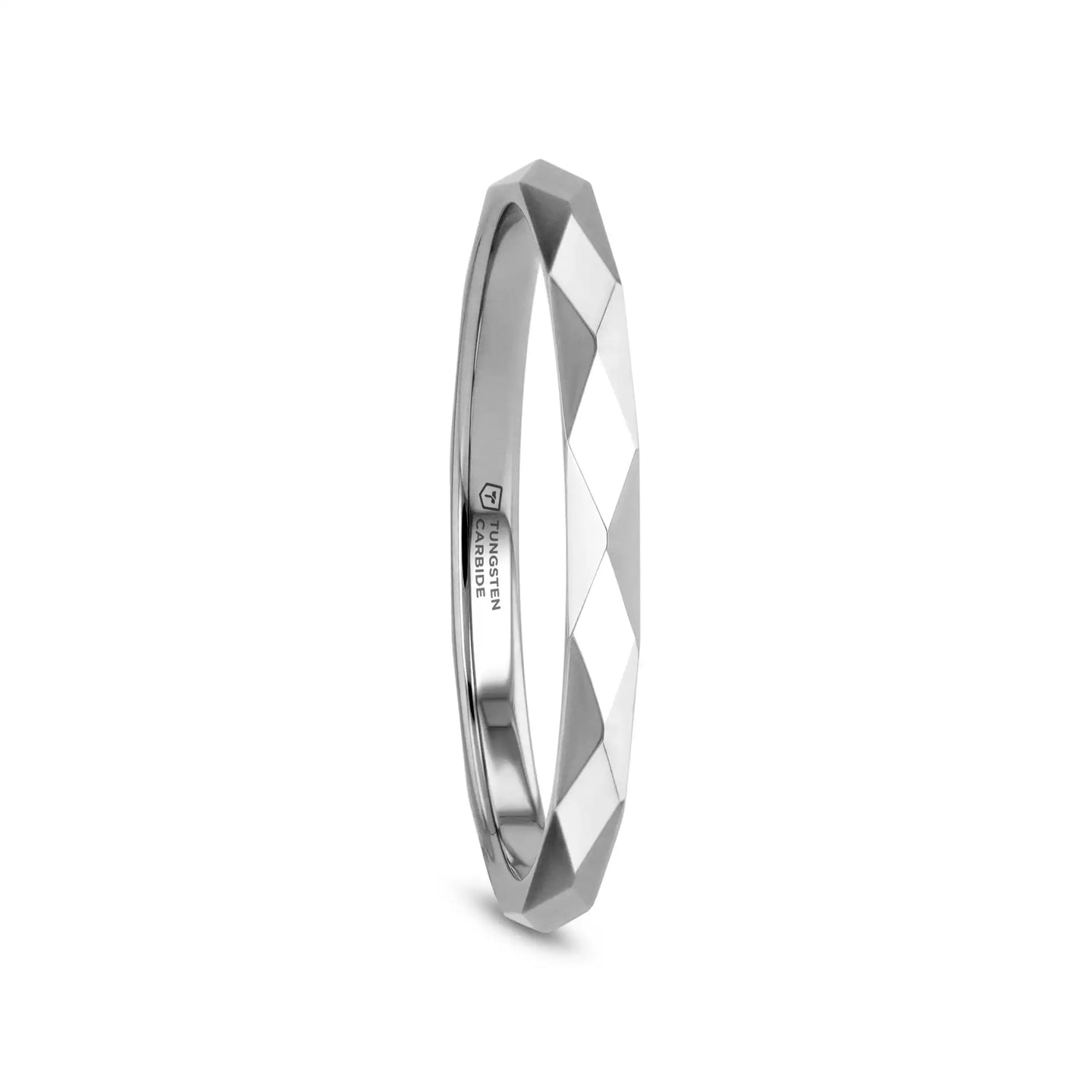 MILLENNIUM Tungsten Wedding Band with 288 Diamond Facets - 2mm - 10mm - Larson Jewelers