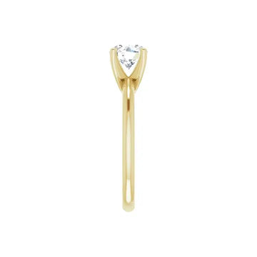 HANNAH 18K Yellow Gold Round Lab Grown Diamond Solitaire Engagement Ring - Larson Jewelers