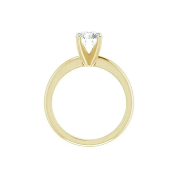 HANNAH 18K Yellow Gold Round Lab Grown Diamond Solitaire Engagement Ring - Larson Jewelers