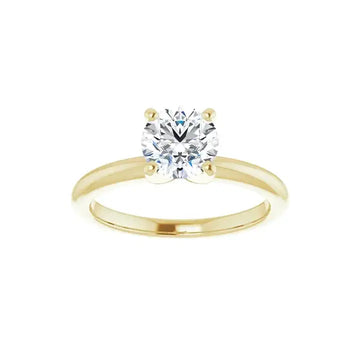 HANNAH 18K Yellow Gold Round Lab Grown Diamond Solitaire Engagement Ring - Larson Jewelers