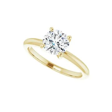 HANNAH 18K Yellow Gold Round Lab Grown Diamond Solitaire Engagement Ring - Larson Jewelers