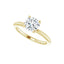Bague de fiançailles HANNAH en or jaune 18 carats avec diamant solitaire rond de laboratoire