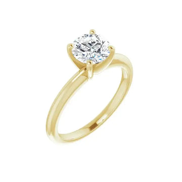 HANNAH 18K Yellow Gold Round Lab Grown Diamond Solitaire Engagement Ring - Larson Jewelers