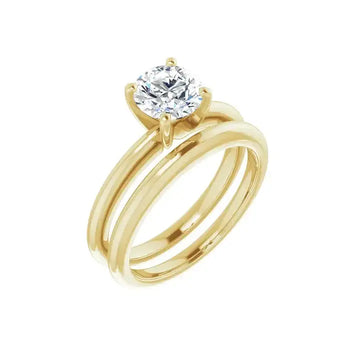 HANNAH 18K Yellow Gold Round Lab Grown Diamond Solitaire Engagement Ring - Larson Jewelers