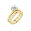 Bague de fiançailles HANNAH en or jaune 18 carats avec diamant solitaire rond de laboratoire