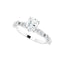 SOLANA Silver Oval Lab Grown Diamond Engagement Ring